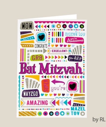Tarjeta Bat Mitzvah
