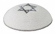 Kippa Blanca estrella de David