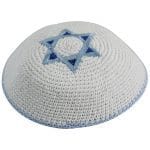 Kippa Blanca estrella David
