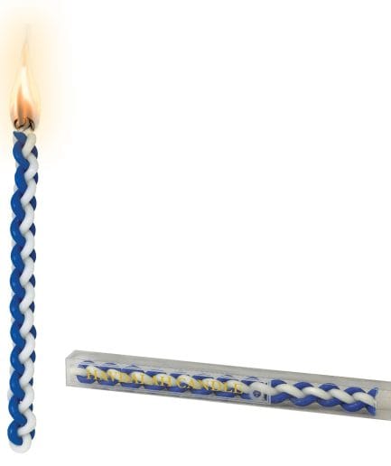 Vela Havdala azul y blanca