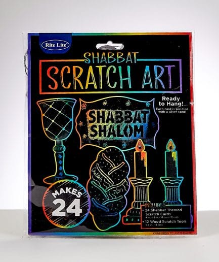 Shabbat scratch art